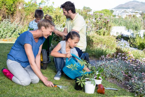 Protective PPE and safe landscaping practices used on a Brixton project
