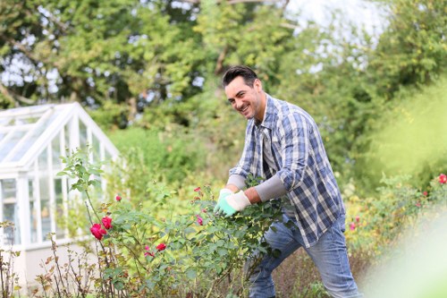 Final site safety check for landscaping operations